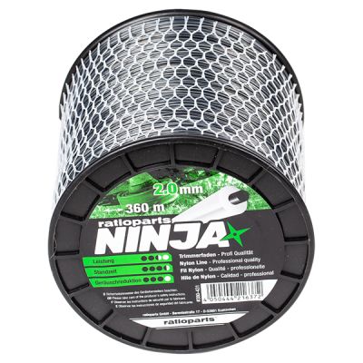Ninja Nylonfaden 2,0 mm 360 m Trimmerfaden rund Mähfaden